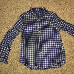 Blue Checkered Polo Ralph Lauren Boys Button Down